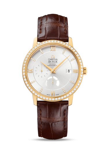 Omega De Ville Prestige Co-Axial 39.5 Power Reserve Yellow Gold / Diamond / Silver